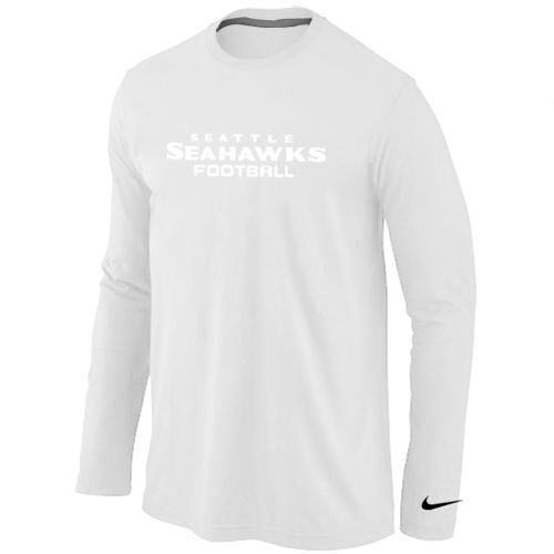 Nike Atlanta Falcons Authentic Font Long Sleeve NFL T-Shirt - White